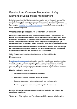 Facebook Ad Comment Moderation_ A Key Element of Social Media Management