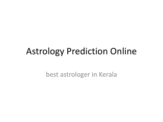 Astrology Prediction Online