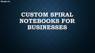 Custom Spiral Notebooks for Businesses