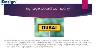 Best Signage Company in Dubai for retail business and offices with high trust.