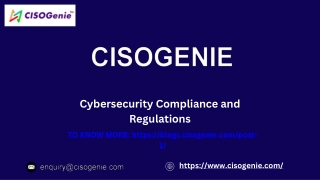 Cybersecurity Compliance and Regulations
