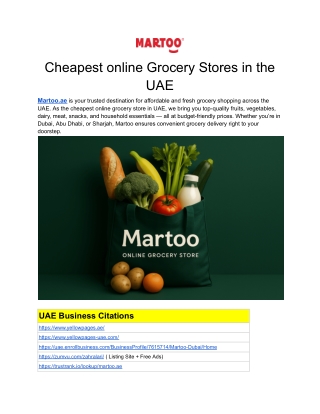 Cheapest online Grocery Stores in the UAE