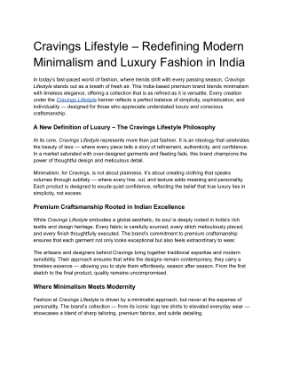 Discover Cravings Luxury Lifestyle Collection — Cravings Lifestyle