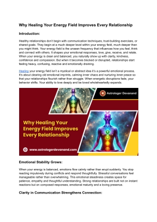 Why Healing Your Energy Field Improves Every Relationship