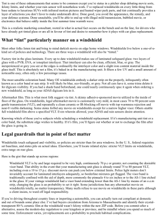 How Tinted Windows Affect Windshield Replacement