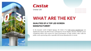 Top Qualities Every Leading LED Screen Manufacturer Should Have