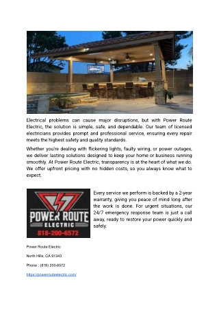 Power Route Electric