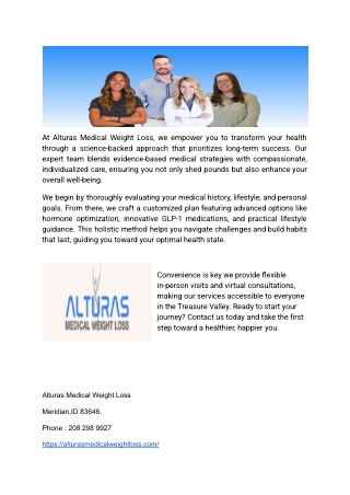 Alturas Medical Weight Loss