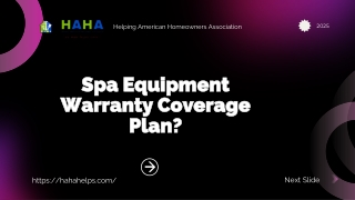 Spa Equipment Warranty Coverage Plan