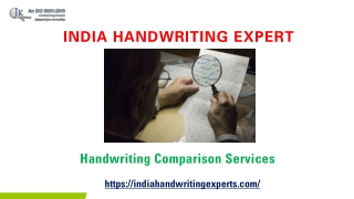 Handwriting Comparison Services - India Handwriting Expert