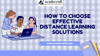 How To Choose Effective Distance Learning Solutions
