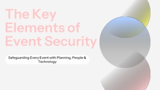 Key Elements of Event Security