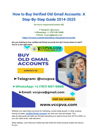 How to Buy Verified Old Gmail Accounts_ A Step-By-Step Guide 2014-2025