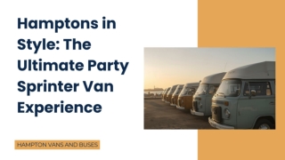 Hamptons in Style: The Ultimate Party Sprinter Van Experience