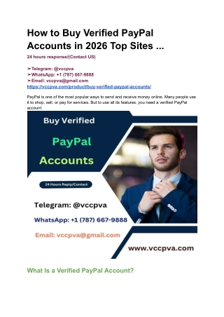 How to Buy Verified PayPal Accounts in 2026 Top Sites ...