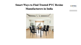 Smart Ways to Find Trusted PVC Rexine Manufacturers in India