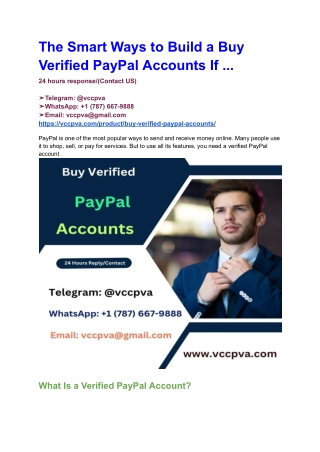 The Smart Ways to Build a Buy Verified PayPal Accounts If ...
