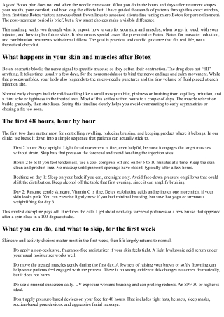 Botox Recovery and Aftercare: Your Post-Treatment Roadmap