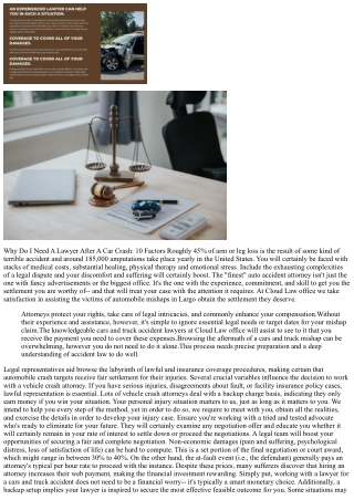 8 Reasons You Should Work With An Attorney After A Vehicle Crash American Judici