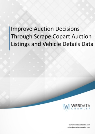 Scrape Copart Auction Listings and Vehicle Details Effectively