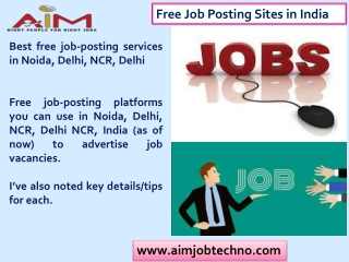 Free job posting service in Noida