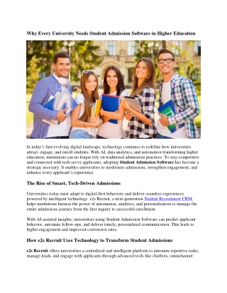 Student Admission Software