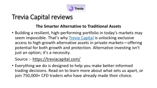 Trevia Capital reviews