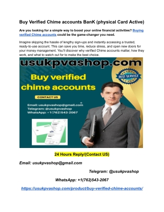 Buy Verified Chime accounts BanK (physical Card Active)