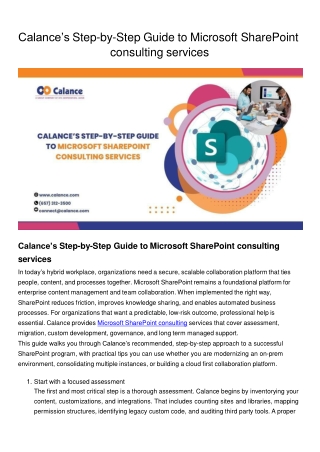 microsoft sharepoint consulting services