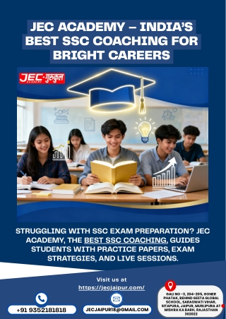 JEC Academy – India’s Best SSC Coaching for Bright Careers