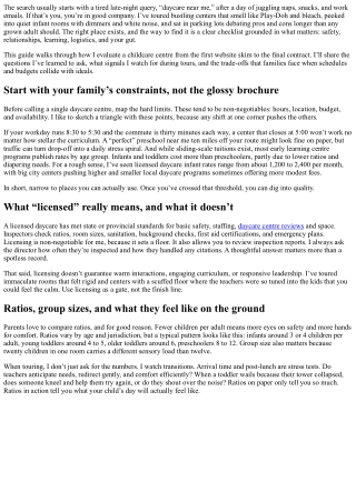 Finding the Best Daycare Near Me: A Parent’s Checklist