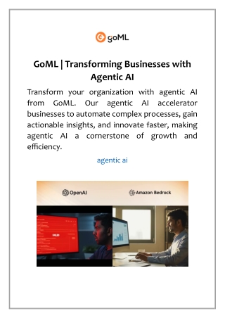GoML | Transforming Businesses with Agentic AI