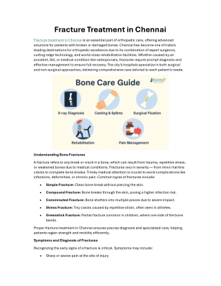 Fracture Treatment in Chennai
