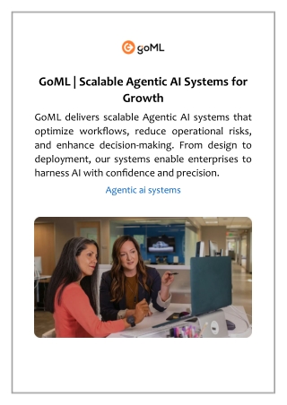 GoML | Scalable Agentic AI Systems for Growth