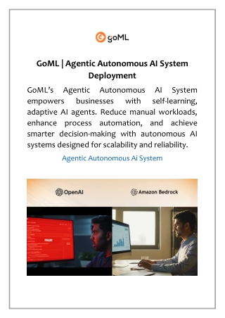GoML | Agentic Autonomous AI System Deployment