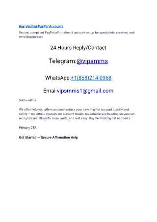 _Buy Verified PayPal Accounts vipsmms 2025