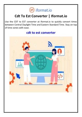 Cdt To Est Converter  Iformat.io