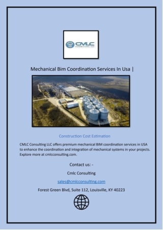 Mechanical Bim Coordination Services In Usa
