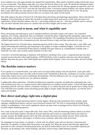 Direct Mail to Digital: Social Cali of Rocklin Direct Marketing Agencies
