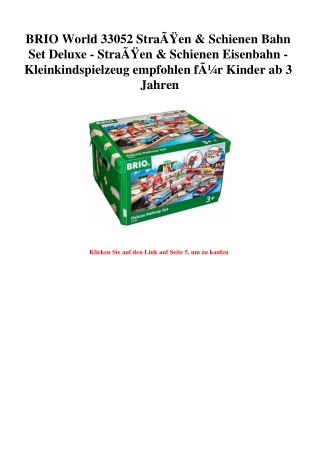 7976 BRIO World 33052 StraÃƒÂŸen   Schienen Bahn Set Deluxe - StraÃƒÂŸen   Schienen Eisenbahn - Kleinkin