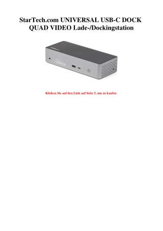 1937 StarTech.com UNIVERSAL USB-C DOCK QUAD VIDEO Lade- Dockingstation