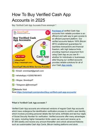 How To Buy Verified Cash App Accounts in 2025