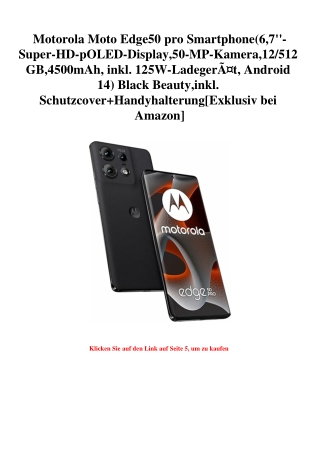6626 Motorola Moto Edge50 pro Smartphone 6 7''-Super-HD-pOLED-Display 50-MP-Kamera 12 512 GB 4500mAh  in