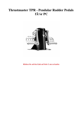 0412 Thrustmaster TPR - Pendular Rudder Pedals fÃƒÂ¼r PC