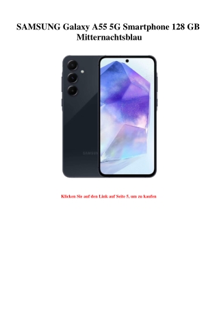 1949 SAMSUNG Galaxy A55 5G Smartphone 128 GB Mitternachtsblau