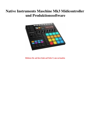 1969 Native Instruments Maschine Mk3 Midicontroller und Produktionssoftware