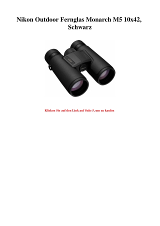 6126 Nikon Outdoor Fernglas Monarch M5 10x42  Schwarz