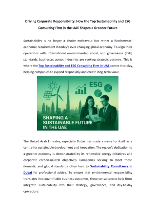 Driving Corporate Responsibility