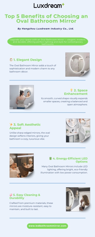 Top 5 Benefits of Choosing an Oval Bathroom Mirror