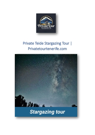 Private Teide Stargazing Tour | Privatetourtenerife.com